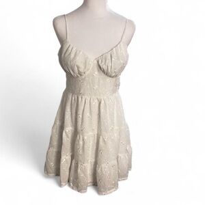 Vacation Ready White Strap Mini Dress.